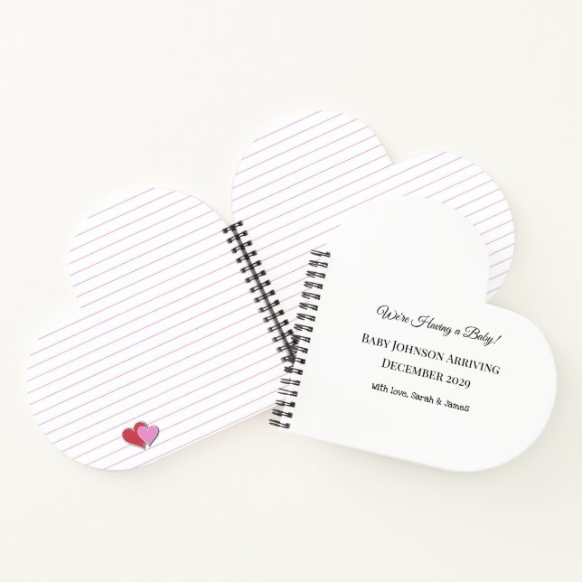 Carnet Carte de déclaration personnalisée pour bébé (Intérieur)