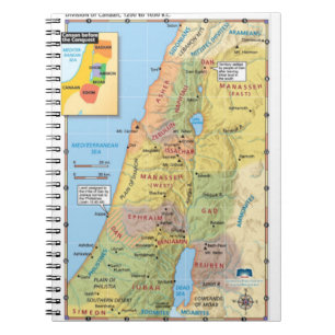 Carnet Carte de Division de Canaan douze terres tribales