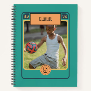 Carnet Carte de football inspirée des cartes rétro de foo