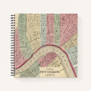 Carnet Carte de la Nouvelle-Orléans par Mitchell