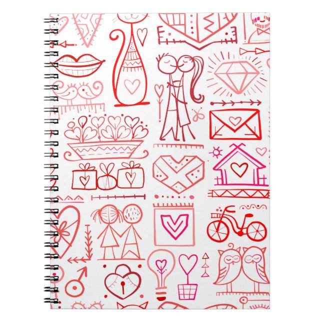 Carnet Carte de la Saint Valentin. L'amour et la couture  (Devant)