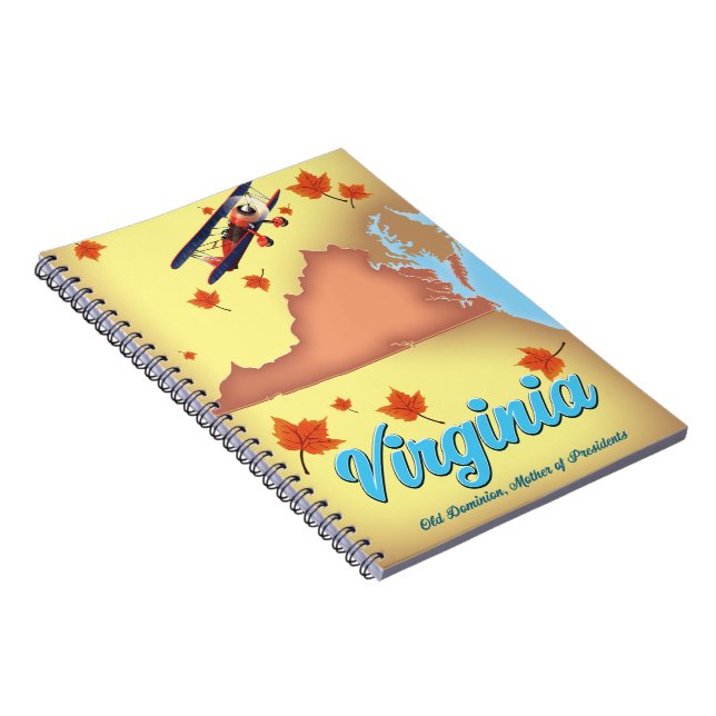 Carnet carte de l'affiche rétro de voyage de l'État de Vi (Côté Droit)