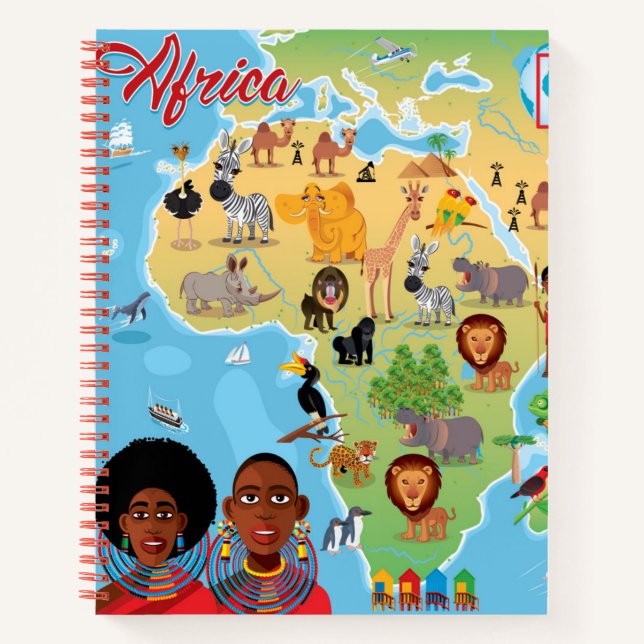 Carnet Carte de l'Afrique (Devant)