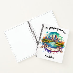 Carnet Carte de l'aquarelle des États américains