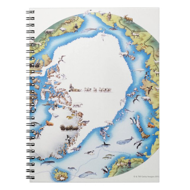 Carnet Carte de l'Arctique (Devant)