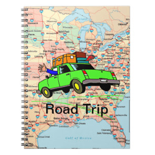 Carnet Carte de l'autoroute des États-Unis Planificateur 