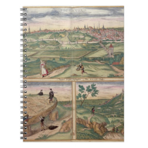 Carnet Carte de Poitiers, de "Civitates Orbis Terrarum" b