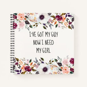 Carnet Carte de proposition de bonne aquarelle Floral Bri