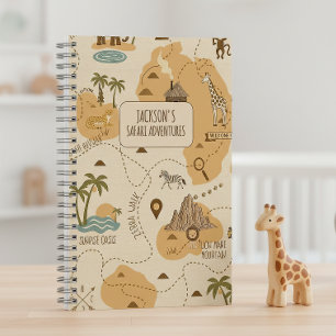 Carnet Carte de safari personnalisée pour enfants ID1269