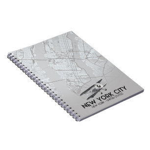 Carnet Carte de style vintage de la ville de New York
