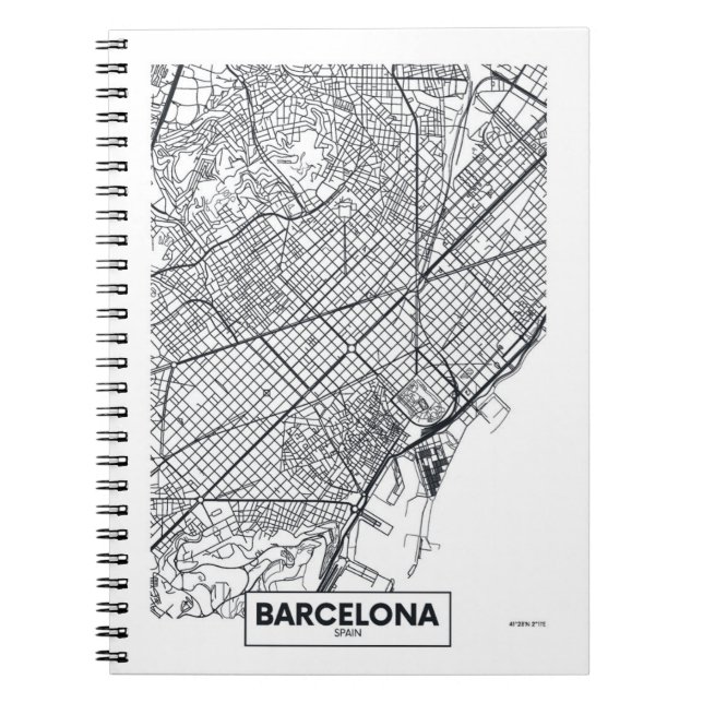 Carnet Carte de ville de Barcelone, Espagne | (Devant)