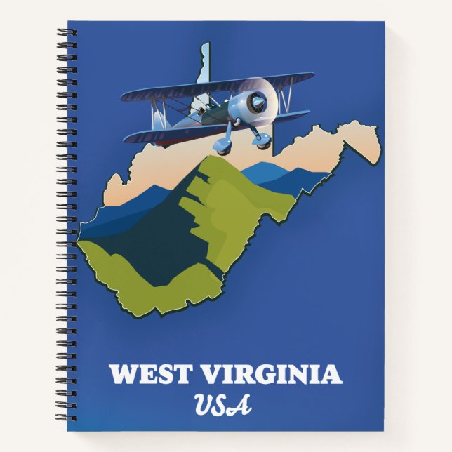 Carnet Carte de Virginie-Occidentale États-Unis (Devant)