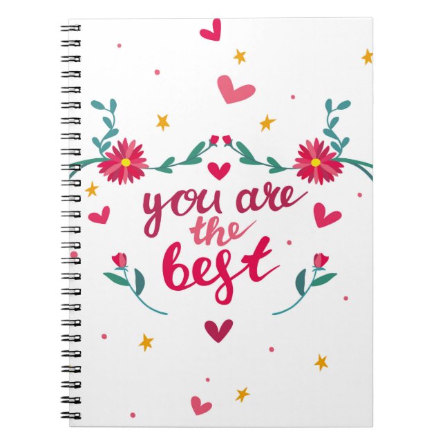 Carnet Carte de voeux de Saint Valentin avec les coeurs,  (Devant)