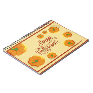 Carnet Carte de voeux encadrée Happy Halloween typographi