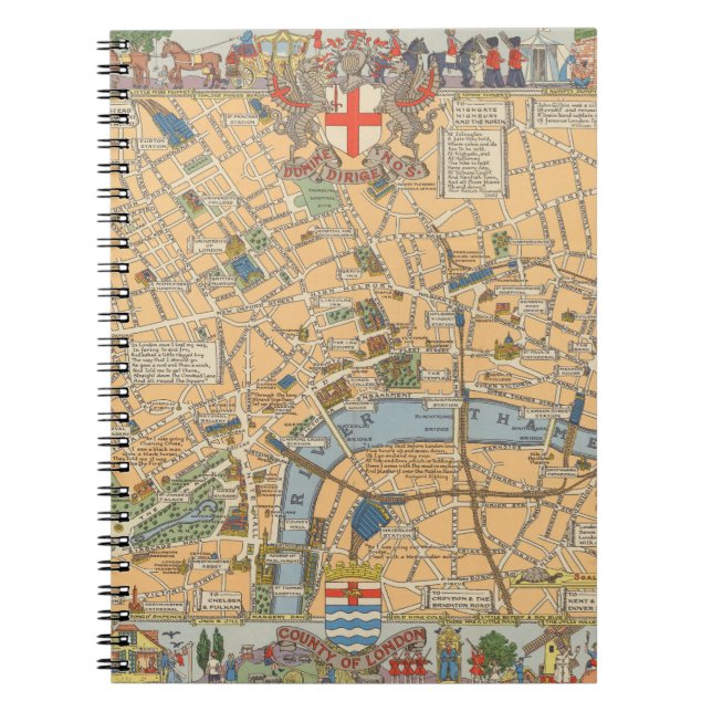 Carnet Carte des enfants de Londres, Angleterre (Devant)