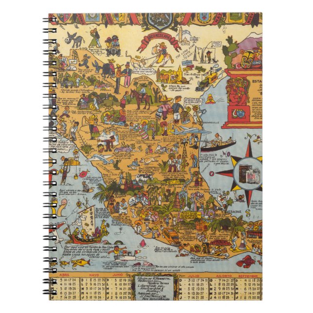 Carnet Carte des États-Unis du Mexique (Devant)