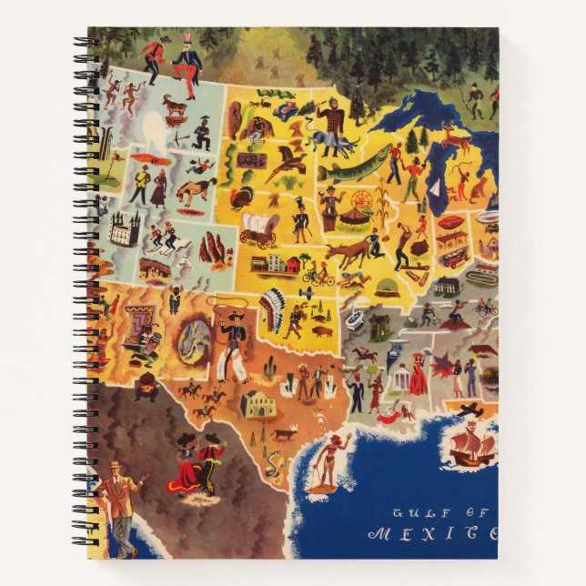 Carnet Carte des États-Unis - Vacances et Jeu (Devant)