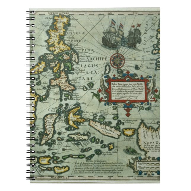 Carnet Carte des Indes est, pub. 1635 à Amsterdam (ha (Devant)