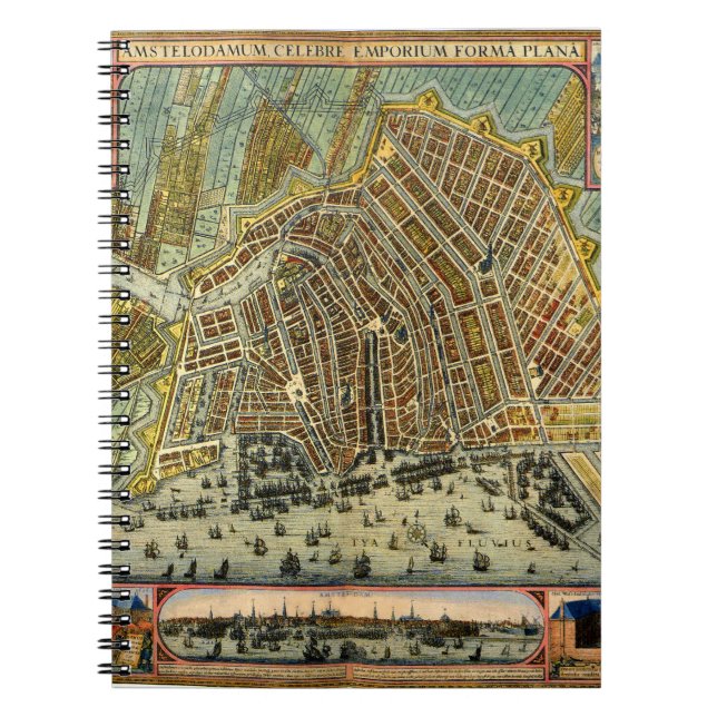 Carnet Carte des rues antiques d'Amsterdam, Pays-Bas (Devant)