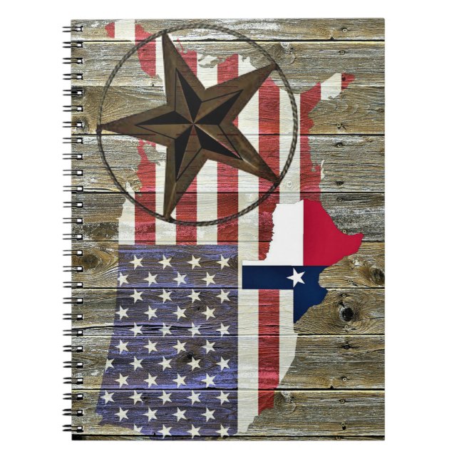 Carnet Carte du drapeau de l'État de Texas Lone Star (Devant)