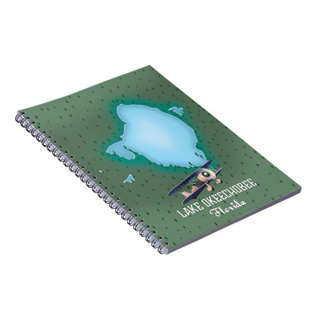 Carnet Carte du lac Okeechobee en Floride. (Côté Droit)