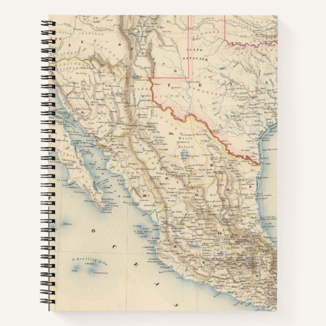 Carnet Carte du Mexique et du Texas (Devant)