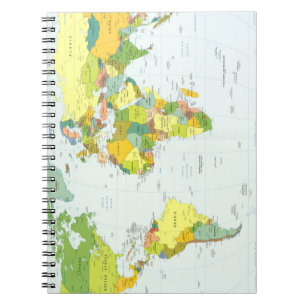 Carnet Carte du Monde Atlas Politique Poster : Décoration