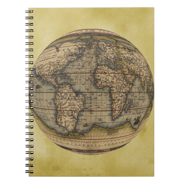 Carnet Carte du monde d'Ortelius (Devant)