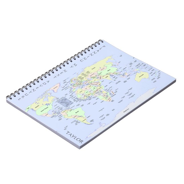 Carnet Carte du monde - Planification de ma prochaine ave (Côté gauche)