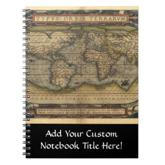 Carnet Carte du monde vintage Atlas Conception historique