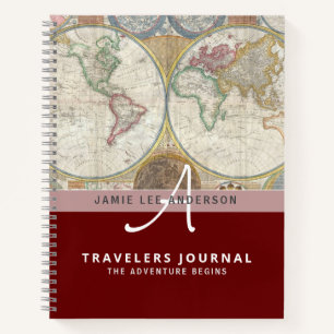 Carnet Carte du monde Voyage Retraite Liste de choses à f