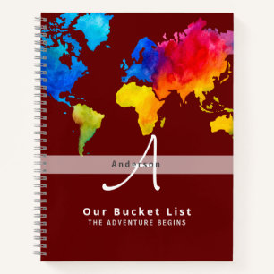 Carnet Carte du Monde Voyage Retraite Liste de Choses à F