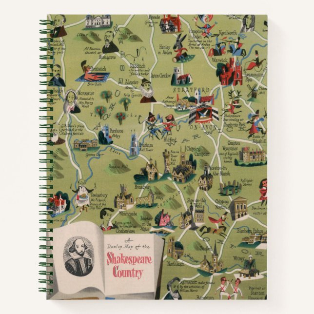 Carnet Carte Dunlop du pays Shakespeare, Angleterre (Devant)