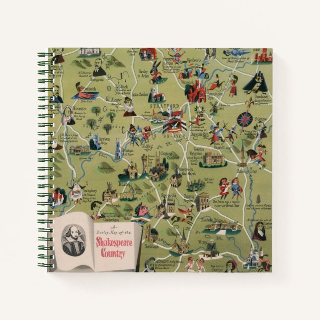 Carnet Carte Dunlop du pays Shakespeare, Angleterre (Devant)