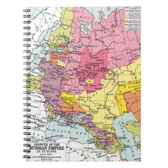 CARNET CARTE : EXPANSION DE LA RUSSIE (Devant)