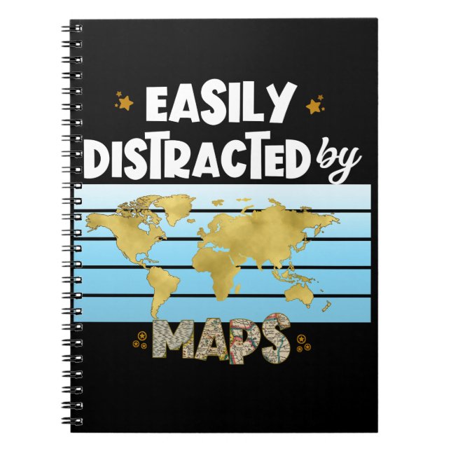 Carnet Carte facilement distrait Géographie Cartographie  (Devant)