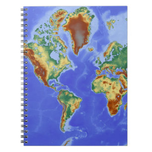 Carnet Carte géographique internationale du monde