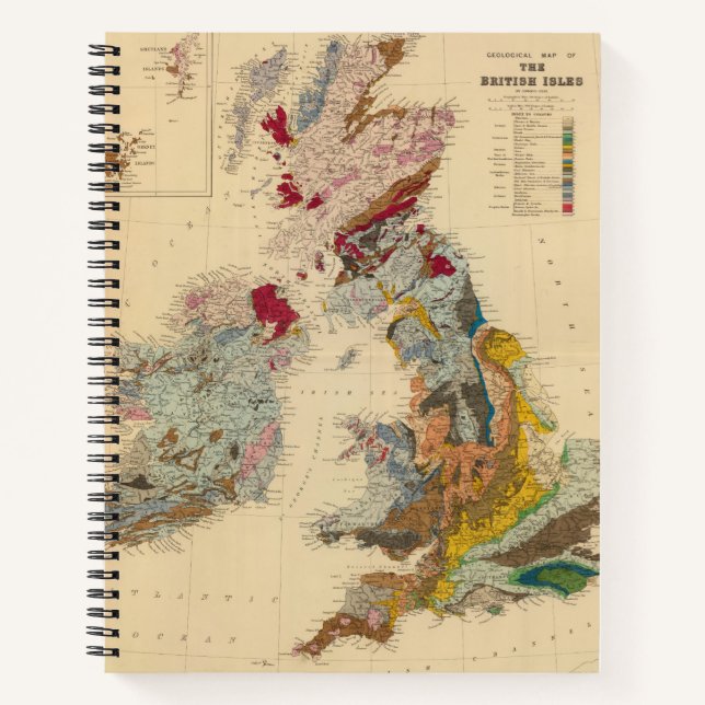 Carnet Carte géologique, British Isles (Devant)