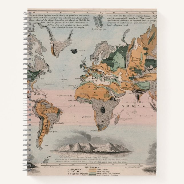 Carnet Carte géologique du monde (Devant)