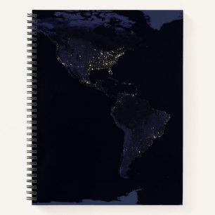 Carnet Carte globale La ville de la Terre s'illumine la n