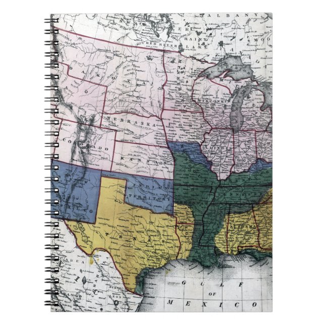 CARNET CARTE : GUERRE CIVILE, 1864 (Devant)