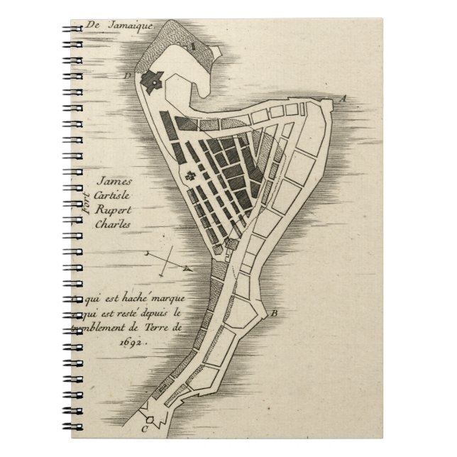 Carnet CARTE : La JAMAÏQUE, 1755 (Devant)