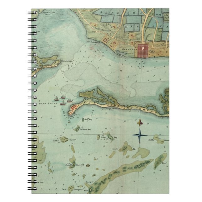 Carnet CARTE : La JAMAÏQUE, 1756 (Devant)