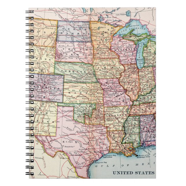 Carnet Carte : Les Etats-Unis, 1905 (Devant)