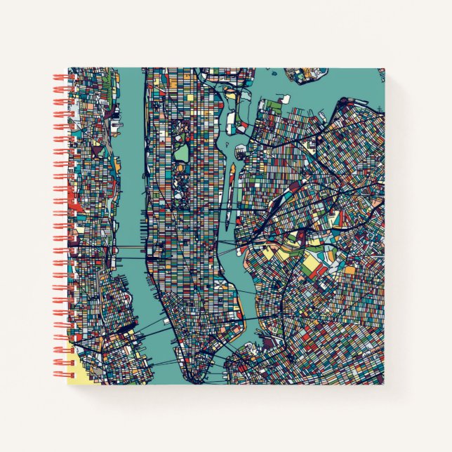 Carnet Carte Manhattan New York (Devant)