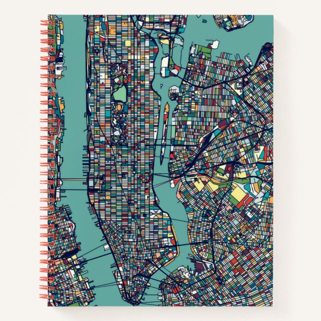 Carnet Carte Manhattan New York (Devant)