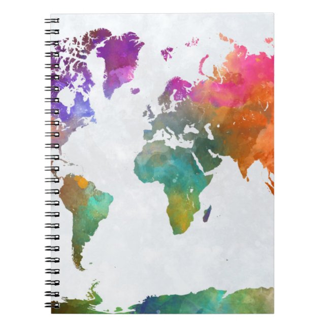 Carnet Carte Mondiale De L'Aquarelle (Devant)