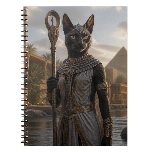 Carnet Carte postale de la déesse féline Bastet (Devant)