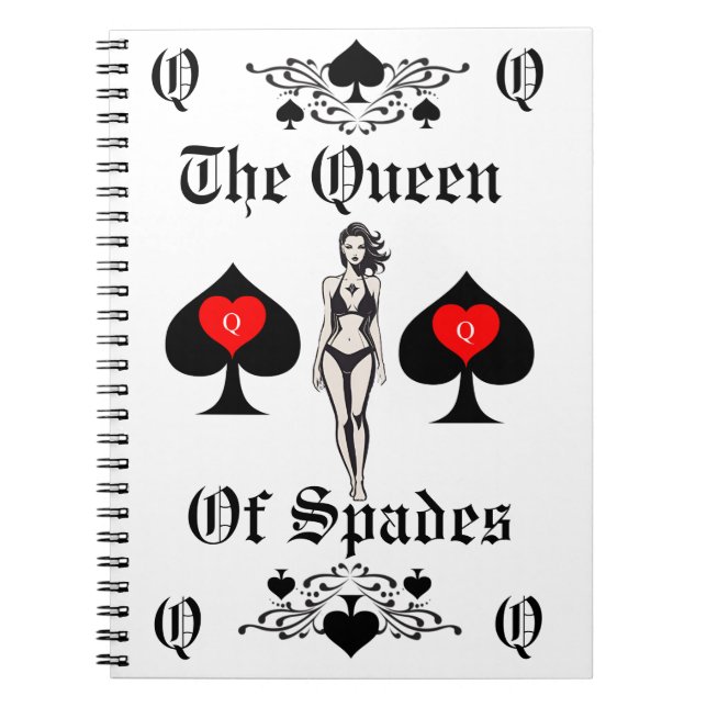 Carnet Carte Tarot Queen of Spades Thunder_Cove (Devant)