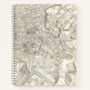 Carnet Carte topographique de Rome antique, Italie